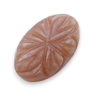 Moonstone peach cabochon carving 25x16 mm no. 83
