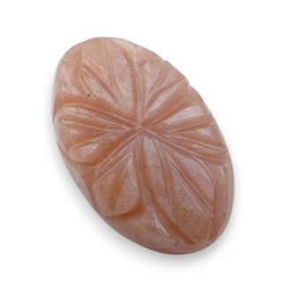 Moonstone peach cabochon carving 25x16 mm no. 83