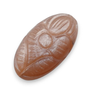 Moonstone peach cabochon carving 26x14 mm no 90