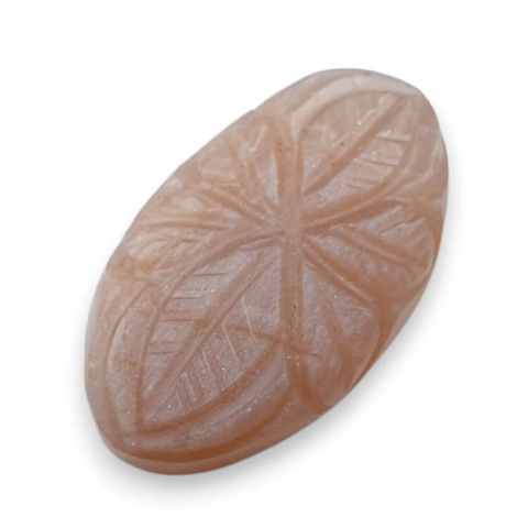 Moonstone peach cabochon carving 26x15 mm no 61 Moonstone peach cabochon carving 26x15 mm no 61