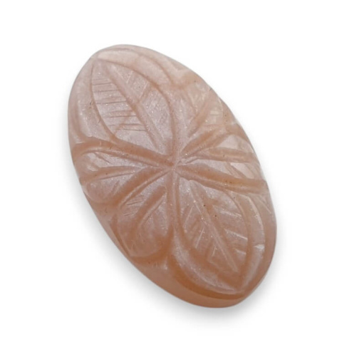 Moonstone peach cabochon carving 26x15 mm no 61 Moonstone peach cabochon carving 26x15 mm no 61