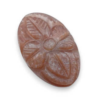 Moonstone peach cabochon carving 26x16 mm no 51