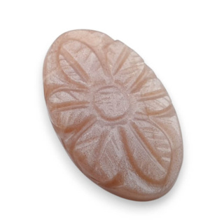 Moonstone peach cabochon carving 26x16 mm no 91