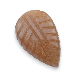 Moonstone peach cabochon carving 26x17 mm no 36