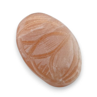 Moonstone peach cabochon carving 26x17 mm no. 37