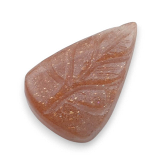 Moonstone peach cabochon carving 26x17 mm no 65