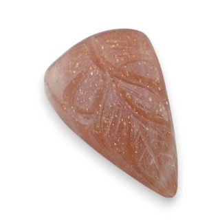 Moonstone peach cabochon carving 26x17 mm no 65