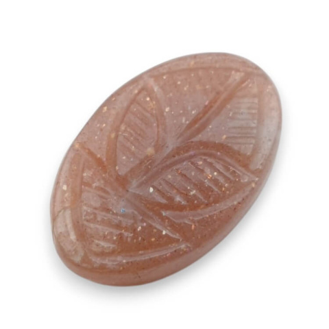 Moonstone peach cabochon carving 27x17 mm no 77 Moonstone peach cabochon carving 27x17 mm no 77
