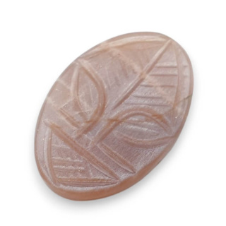 Moonstone peach cabochon carving 27x18 mm no 80