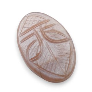 Moonstone peach cabochon carving 27x18 mm no 80