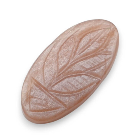 Peach moonstone carved cabochon 30x15 mm no 70 Peach moonstone carved cabochon 30x15 mm no 70