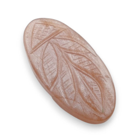 Peach moonstone carved cabochon 30x15 mm no 70 Peach moonstone carved cabochon 30x15 mm no 70