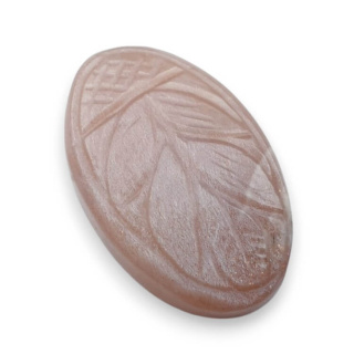 Moonstone peach cabochon carving 30x19 mm no 87