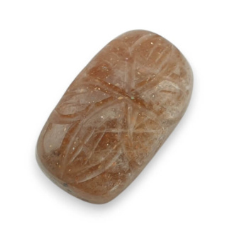 Kamień słoneczny kaboszon carving 22x13 mm nr 16