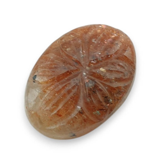 Kamień słoneczny kaboszon carving 23x17 mm nr 29