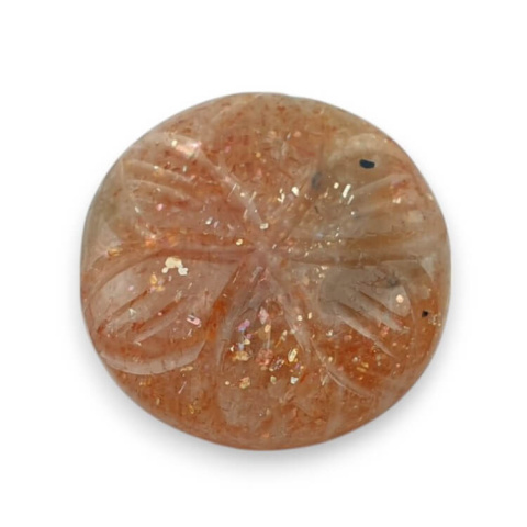 Kamień słoneczny kaboszon carving fi 18 mm nr 35 Kamień słoneczny kaboszon carving fi 18 mm nr 35