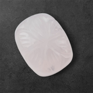 Pink quartz carved cabochon 20x16 mm no 54