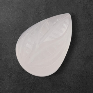 Pink quartz carved cabochon 23x16 mm no 52
