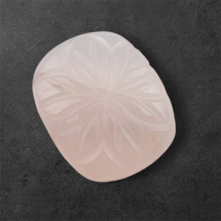 Pink quartz carved cabochon 23x19 mm no 45