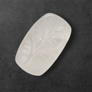 Pink quartz carved cabochon 24x15 mm no 25