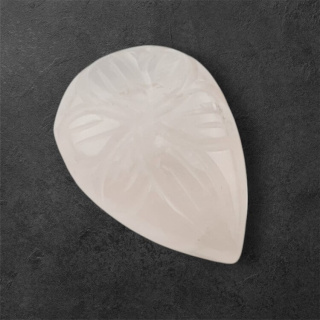 Pink quartz carved cabochon 24x17 mm no 22
