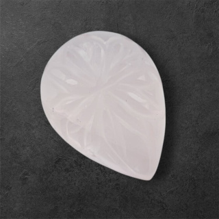 Pink quartz carved cabochon 24x18 mm no 34