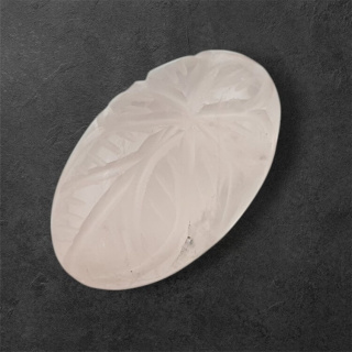 Pink quartz carved cabochon 25x15 mm no 12