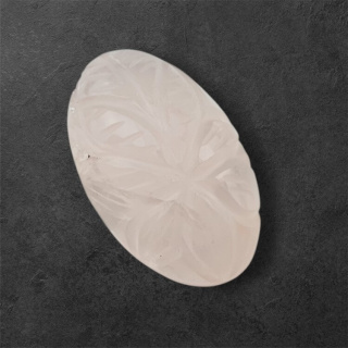 Pink quartz carved cabochon 25x15 mm no 12