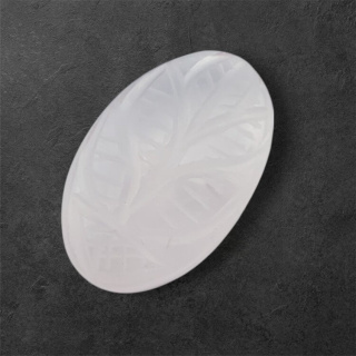 Pink quartz carved cabochon 26x17 mm no 51