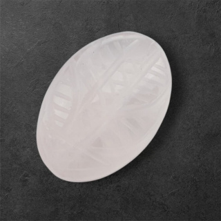 Pink quartz carved cabochon 26x18 mm no 56
