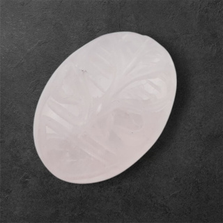Rose quartz cabochon carving 26x19 mm no. 41