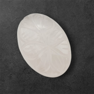 Rose quartz cabochon carving 27x19 mm no. 21