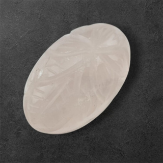 Rose quartz cabochon carving 28x17 mm no. 16