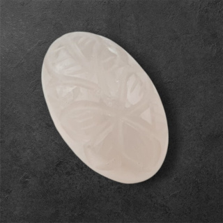 Rose quartz cabochon carving 28x17 mm no. 16