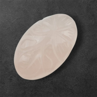 Rose quartz cabochon carving 28x17 mm no. 20
