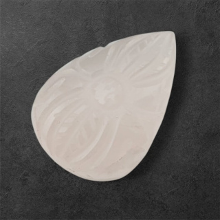 Rose quartz cabochon carving 28x19 mm no. 9