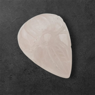 Rose quartz cabochon carving 28x21 mm no. 15