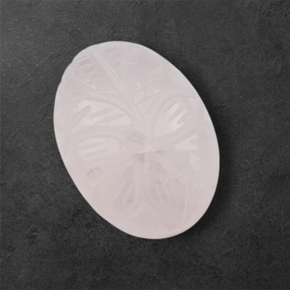 Rose quartz cabochon carving 28x21 mm no. 29