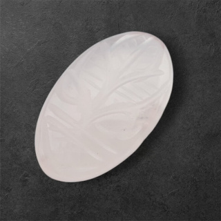 Rose quartz cabochon carving 31x18 mm no. 37