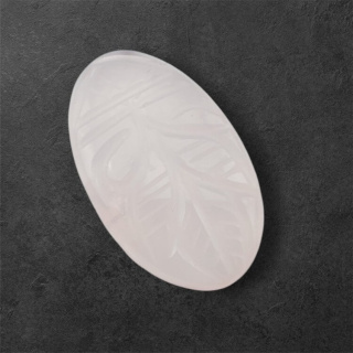 Rose quartz cabochon carving 31x18 mm no. 37