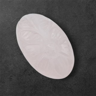 Rose quartz cabochon carving 31x19 mm no. 28