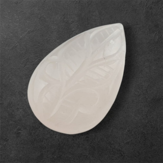 Rose quartz cabochon carving 31x20 mm no. 3