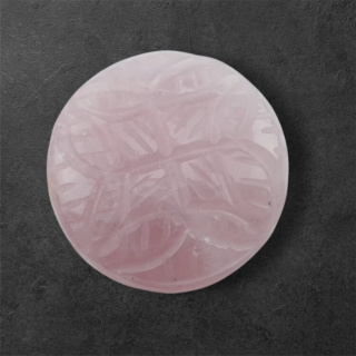 Rose quartz cabochon carving fi 23 mm no. 31