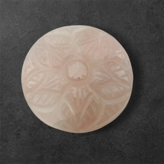 Rose quartz cabochon carving fi 26 mm no. 2