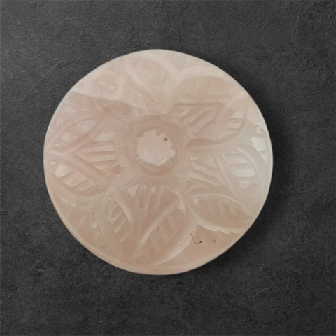 Pink quartz carved cabochon fi 26 mm no 2 Pink quartz carved cabochon fi 26 mm no 2