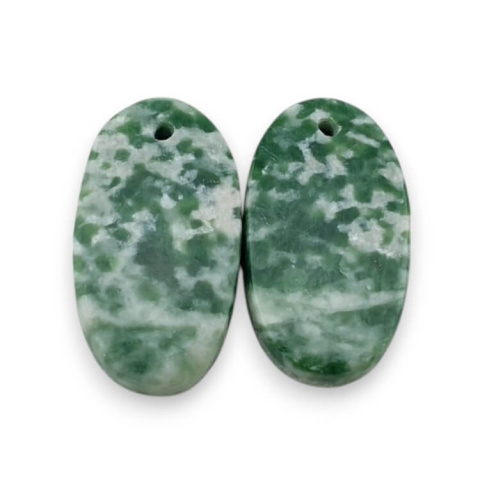 Wood agate pair of cabochons with hole 22x12 mm no. P717 Wood agate pair of cabochons with hole 22x12 mm no. P717
