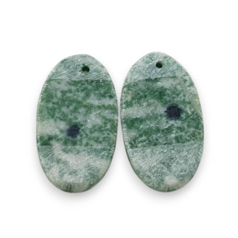 Agat drzewny para kaboszonów z dziurką 23x13 mm nr P728 Agat drzewny para kaboszonów z dziurką 23x13 mm nr P728