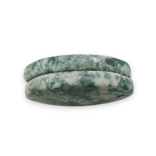 Agat drzewny para kaboszonów z dziurką 23x14 mm nr P733