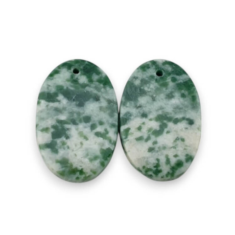 Wood agate pair of cabochons with hole 23x15 mm no. P703 Wood agate pair of cabochons with hole 23x15 mm no. P703