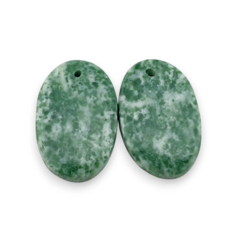 Wood agate pair of cabochons with hole 23x15 mm no. P715 Wood agate pair of cabochons with hole 23x15 mm no. P715